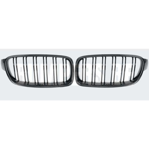 Grill Niergrill Carbon Look Dubbele Brug BMW 3 Serie F30 F31, Auto-onderdelen, Overige Auto-onderdelen, Gebruikt, 6 maanden garantie