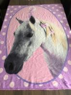 Zachte plaid met paardenfoto 140 / 115, Kinderen en Baby's, Speelgoed | Knuffels en Pluche, Ophalen of Verzenden, Zo goed als nieuw