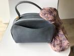 Dames handtas leer, Handtassen en Accessoires, Tassen | Damestassen, Ophalen of Verzenden, Gebruikt, Blauw, Handtas