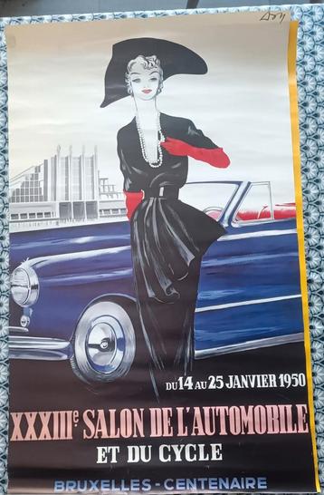 Affiche autosalon  1950 beschikbaar voor biedingen