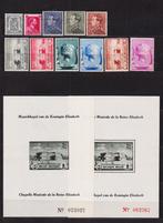 België 1940 volledig jaar met blokken, Postzegels en Munten, Verzenden, Postfris, Spoor van plakker
