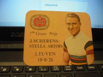 7de grote prijs J. Scherens - Stella artois 1976, Enlèvement ou Envoi, Comme neuf, Sous-bock, Stella Artois
