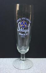 Bierglas Schlegel Bräu 1854, ultra ! dun glas, Verzamelen, Overige merken, Glas of Glazen, Ophalen of Verzenden, Zo goed als nieuw