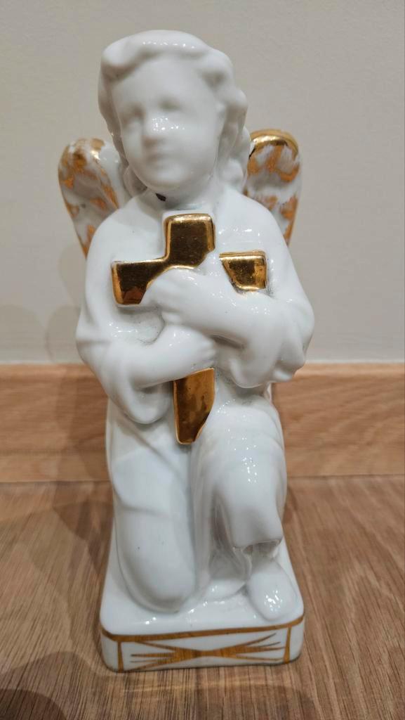 Statue religieuse - ange en porcelaine avec croix, Antiquités & Art, Antiquités | Objets religieux, Enlèvement
