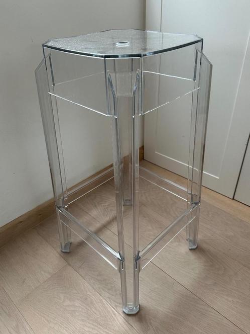 Transparante designkruk „Leno Mini”, Huis en Inrichting, Barkrukken, Gebruikt, 60 tot 90 cm, Kunststof, 1 kruk, Ophalen