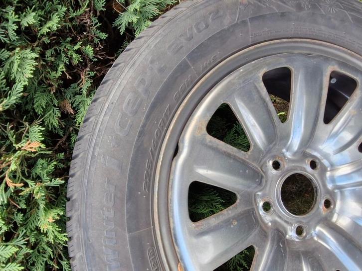 Winterbanden +stalen velgen Kia Sportage of Hyundai Tucson, Auto-onderdelen, Banden en Velgen, Velg(en), Winterbanden, 17 inch