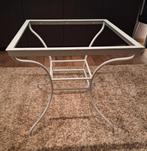 Vintage smeedijzer onderstel tafel, Ophalen, Vierkant