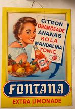 Vintage blik reclame fontana limonade 1958, Ophalen of Verzenden, Zo goed als nieuw