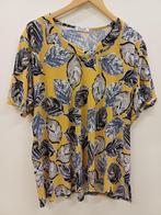 t-shirt Elisabeth oker/print Mt 8(52/54), Kleding | Dames, Grote Maten, Elisabeth, Ophalen of Verzenden, Zo goed als nieuw, Trui of Vest