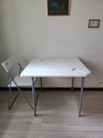 2 Tables carrées pliantes 80cm, Huis en Inrichting, Tafels | Eettafels, Gebruikt, Ophalen