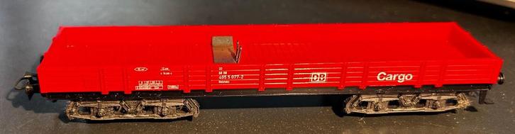 3310. Märklin H0 „Cargo” rode platte wagen., Hobby en Vrije tijd, Modeltreinen | H0, Gebruikt, Wagon, Märklin, Ophalen of Verzenden