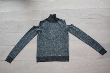 Zwarte glitter colltrui zonder schouders van Guess, maat S beschikbaar voor biedingen