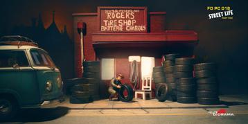 Flipdiorama  PC 018 "Street Life " Part Two 1:18 beschikbaar voor biedingen