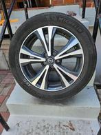 NISSAN R18 LICHTMETALEN VELG + 4 MICHELIN-BANDEN 215/55/ R18, Auto-onderdelen, Banden en Velgen, Ophalen, Gebruikt, Band(en), Overige