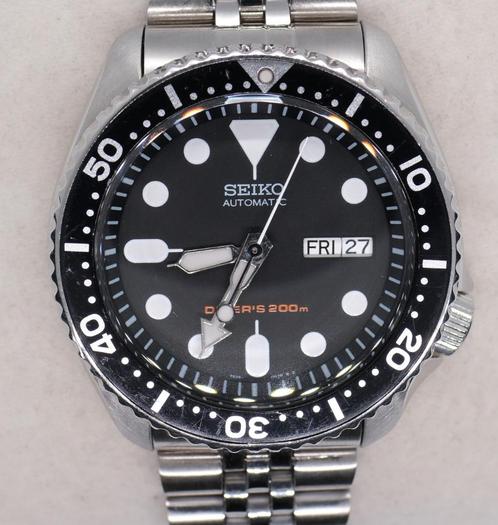 Seiko SKX007 K2 Diver's 200m + Bracelet Caoutchouc Original, Handtassen en Accessoires, Overige Accessoires, Zo goed als nieuw