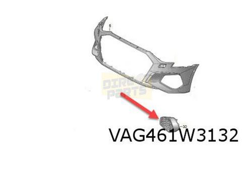 Audi A3 (4/20-) (8Y_) voorbumpergrille onder Rechts (9B9 sat, Auto-onderdelen, Carrosserie, Bumper, Audi, Voor, Nieuw, Verzenden