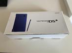 Nintendo DSi-console + doos + stylus + oplader (compleet), Ophalen of Verzenden, Zo goed als nieuw, Blauw, Dsi
