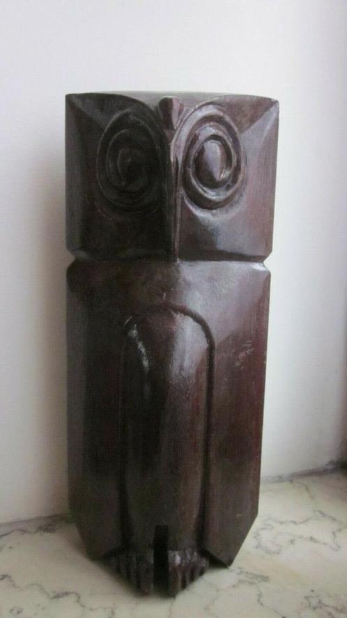 Chouette Hibou Art Déco 1930 Sculpture bois Totem oiseau, Antiquités & Art, Art | Sculptures & Bois, Enlèvement ou Envoi