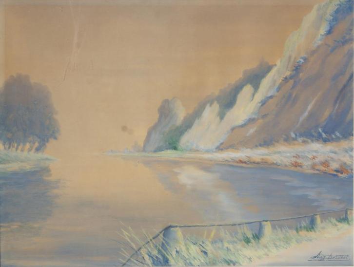 Auguste De Smet: Landschap (77 x 62 cm), Antiek en Kunst, Kunst | Schilderijen | Klassiek, Ophalen of Verzenden