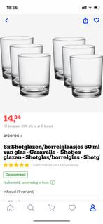 10 shotglaasjes - nooit gebruikt, Moins de 50 cm, Autres couleurs, Enlèvement ou Envoi, Neuf