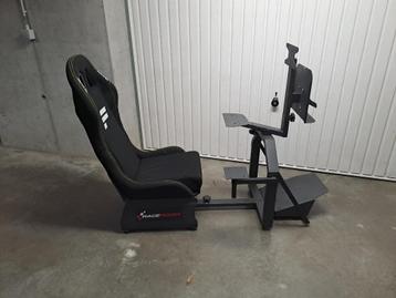 CHASSIS SIM RACING RACROOM + SIEGE FANATEC, Games en Spelcomputers, Ophalen, Gebruikt