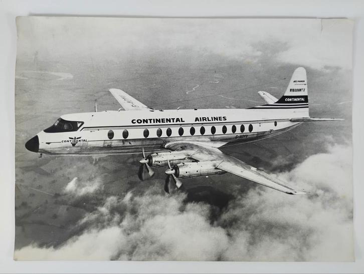 Photo aéronautique Continental Airlines 1950, Collections, Aviation