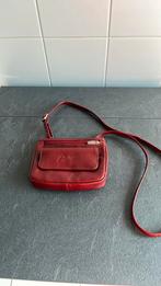 Roodbruin lederen handtasje van het merk Canberra, Bijoux, Sacs & Beauté, Enlèvement ou Envoi, Comme neuf