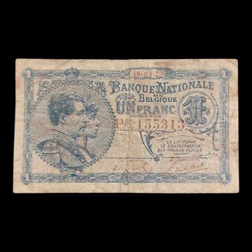 Bankbiljet / België / Albert I / 1 Franc / 19-04-1920  beschikbaar voor biedingen