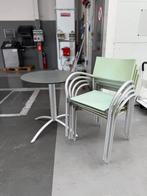 Ronde tafel met 4 stoelen, Tuin en Terras, Ophalen, Gebruikt
