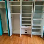 Kleerkast wit/blauw groot, Huis en Inrichting, Kasten | Overige, Ophalen, Zo goed als nieuw