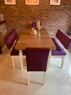 Eettafel + stoelen/banken, Huis en Inrichting, Ophalen, Zo goed als nieuw