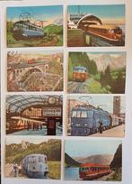 16 cartes chromos Heinerle trains chemin de fer 1960, Collections, Photos & Gravures, Enlèvement ou Envoi