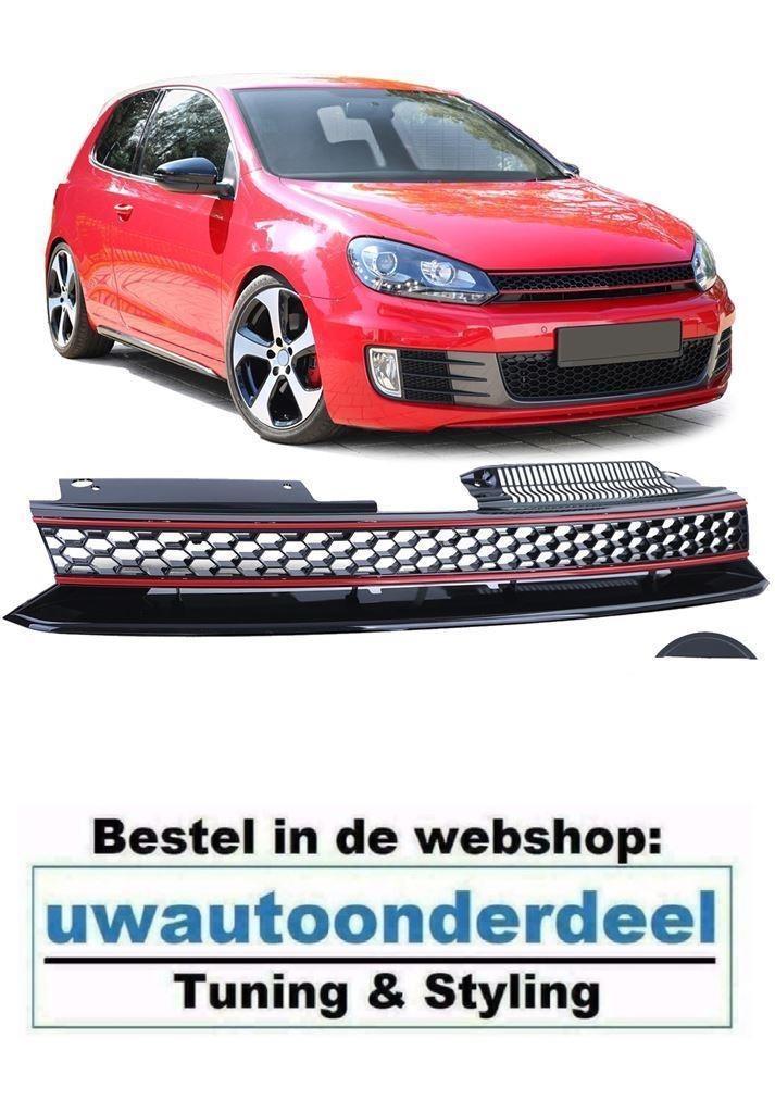 Embleemloze Sport Grill Hoogglans Zwart Geschikt voor Golf 6, Auto diversen, Tuning en Styling, Verzenden