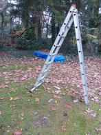 alu ladder 2 delig,  2 x 8 treden in goede staat, Doe-het-zelf en Bouw, Ophalen, Gebruikt, Ladder, Opvouwbaar of Inschuifbaar