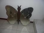 antieke houten vlinder geetst, Antiek en Kunst, Ophalen