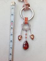 Mooie ti sento hanger multicolor + roze/beige koord, Ophalen of Verzenden, Zo goed als nieuw, Zilver, Zilver