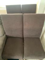 Lot 4 chaises tissu, Gris, Comme neuf, Enlèvement, Quatre