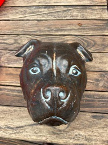 Tête de pit-bull en pierre, Stafford américain, Enlèvement ou Envoi