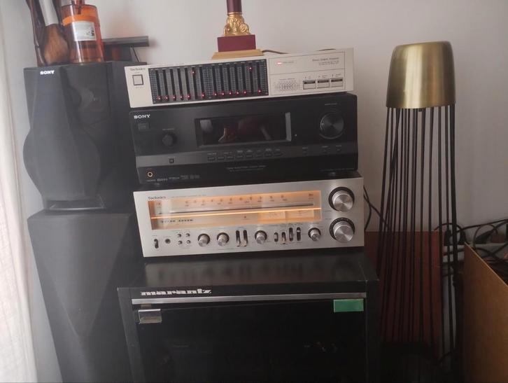 Vintage Technics Ampli tuner + Technics Equalizer, Muziek en Instrumenten, Versterkers | Keyboard, Monitor en PA, Ophalen