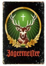 Panneau d'affichage vintage en métal Jägermeister - neuf, Enlèvement ou Envoi, Panneau publicitaire, Neuf