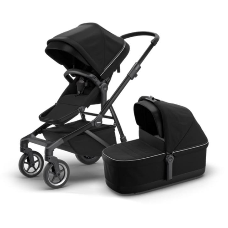 Thule Sleek wieg + zitje, Kinderen en Baby's, Buggy's, Gebruikt, Overige merken, Duomodel, Regenhoes, Verstelbare rugleuning, Zonnekap
