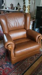Lederen Fauteuils, Huis en Inrichting, Fauteuils, Ophalen, Zo goed als nieuw