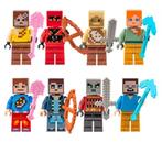 Minecraft 8 figuren - Lego compatibel, Kinderen en Baby's, Speelgoed | Duplo en Lego, Verzenden, Nieuw, Complete set, Lego