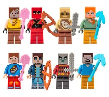 Minecraft 8 figuren - Lego compatibel beschikbaar voor biedingen