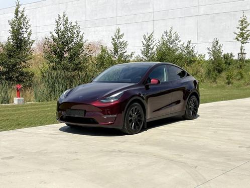 Tesla Model Y AWD Long Range Premium 20" Pano Cherry Red, Auto's, Tesla, Bedrijf, Te koop, Model Y, 360° camera, 4x4, ABS, Achteruitrijcamera
