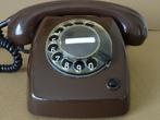 Vintage telefoon Ericson T65 de Luxe bruin werkend 1976, Telecommunicatie, Vaste telefoons | Niet Draadloos, Met draaischijf, Ophalen of Verzenden