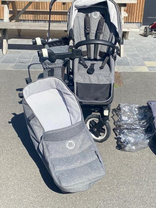 Bugaboo Donkey 2, Kinderen en Baby's, Buggy's, Zo goed als nieuw, Overige merken, Regenhoes, Verstelbare rugleuning, Voetenzak