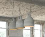luster met 3 betonnen kappen!, Ophalen, Overige materialen, Nieuw, 75 cm of meer