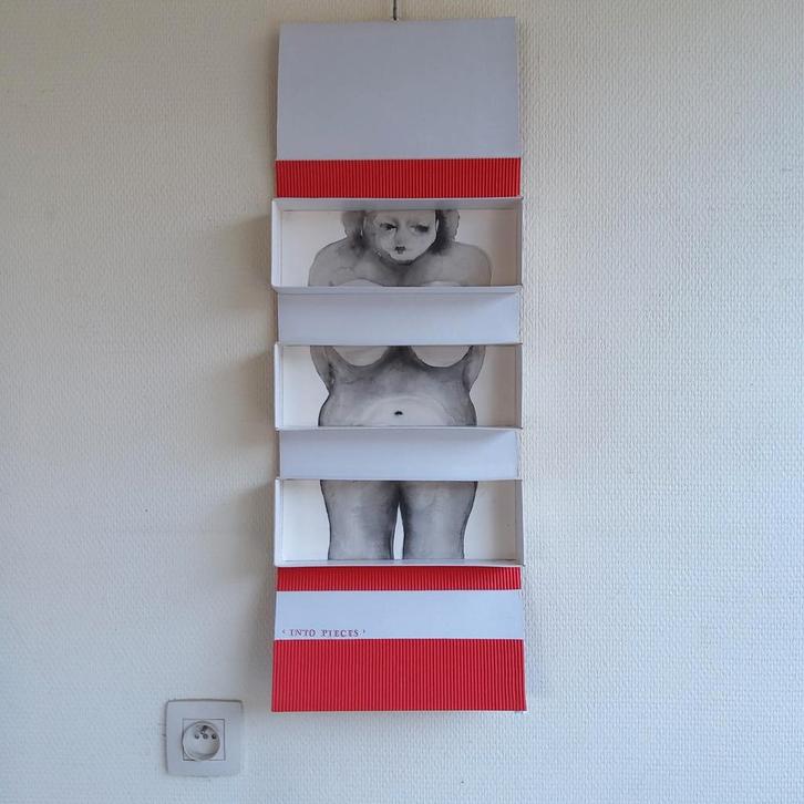 Box Art  "Into Pieces ", Antiek en Kunst, Kunst | Schilderijen | Modern, Ophalen of Verzenden