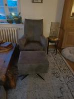 zetel met poef 2 stuks, Huis en Inrichting, Zetels | Zetels, Ophalen, Zo goed als nieuw, Stof